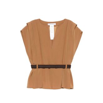 Max Mara Mxmabete Belted V-neck Top
