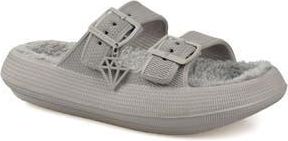 Rock & Candy Faux Shearling Slide Sandal in Light Gray at Nordstrom Rack, Size 11