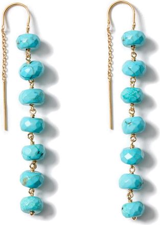 Chan Luu Semiprecious Stone Linear Drop Earrings in Turquoise at Nordstrom