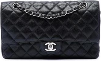 Chanel Pre-owned Classic Double Flap Shoulder Bag - Dames - Vintage Schoudertas - Zwart - ONE Size - Leer - Vintage