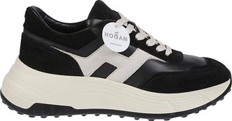Hogan H669 Black Leather Suede Sneakers
