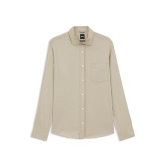 BOSS Casual-fit cotton shirt with spread collar