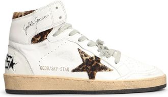 Golden Goose SKY-STAR SNEAKERS WITH LEO PONYSKIN INSERTS - Golden Goose Deluxe Brand - Woman