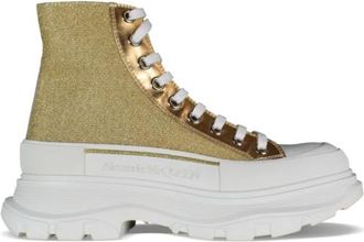 Alexander McQueen Tread Slick High Sneakers - Dames - Veterlaarzen - Geel - 39 EU - Leer - Schoenen