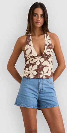 Rhythm Melia Floral Tank Top braun