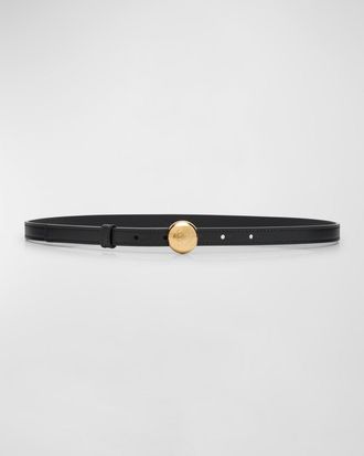 Loewe Smooth Leather Skinny Belt