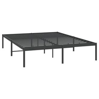 Berkfield Home Metal Bed Frame Black 150x200 cm King Size