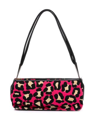 Bottega Veneta 20th Century Leopard Print Canvas shoulder bag - women - Calf Leather/Canvas - One Size - Pink