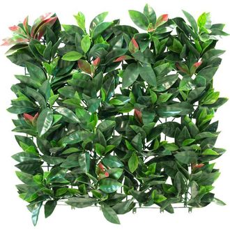 PRIMROSE American Beech Artificial Patio Hedge 16 Panels 50cm x 50cm in None | Size: 50 cm x 50 cm