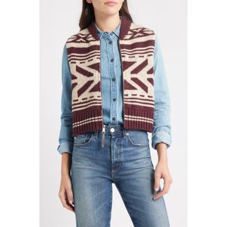 Pendleton Shetland Collection Wool Zip Vest in Mocha Heather at Nordstrom, Size X-Large