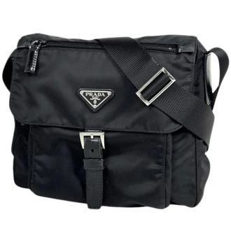 Prada Pre-owned Vintage Schoudertas - Dames - Pre-owned - Zwart - Maat: ONE Size Leer