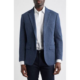 Bonobos Jetsetter Trim Fit Stretch Wool Sport Coat in Navy With Flaps at Nordstrom, Size 42Regular