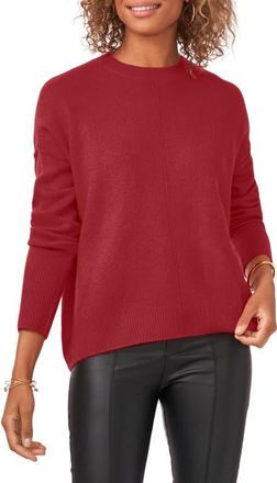 Vince Camuto Exposed Seam Crewneck Sweater in Earth Red at Nordstrom, Size X-Large