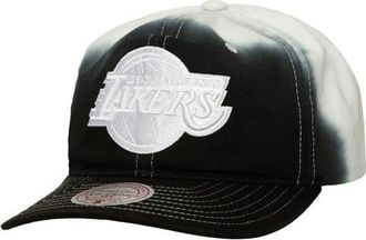 Mitchell & Ness Mens Mitchell & Ness Black/White Los Angeles Lakers Dip Dye Pro Crown Adjustable Hat at Nordstrom