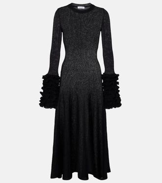 Alaia Alaïa Ruffled mohair-blend midi dress