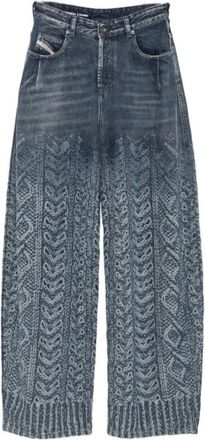 Diesel Wide Jeans - Dames - Loose Fit Jeans - Blauw - W25 - Jeans