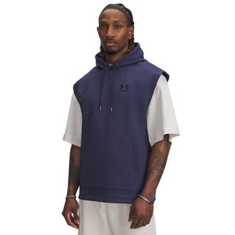 Under Armour Mens Icon Fleece Sleeveless Hoodie - Washed Navy/Washed Navy