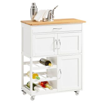 SoBuy Carrito De Cocina,estanter&iacute;a De Cocina, Carrito De Servir, 67x37x87cm Blanco Fkw45-wn Sobuy Es