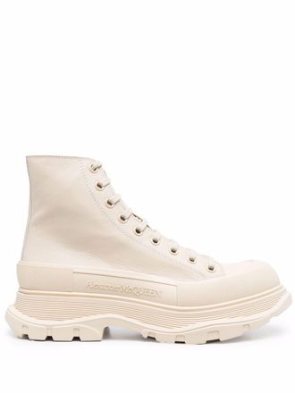 Alexander McQueen Stivali Tread Slick - Toni neutri