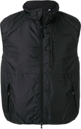 Aspesi Jassen, Heren, Zwart, S, Leer, Jil Vest