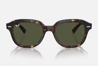 Ray-Ban Erik Green Square Unisex Sunglasses RB4398 902/31 53