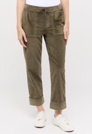 Angels Schlupfhose ANGELS LIBERTA TU JUMP WORKER, Damen, Gr. 34, L&auml;nge 27, khaki, Cord, Obermaterial: 75% Baumwolle, 23% Polyester, 2% Elasthan, 7/8-L&auml;nge, H
