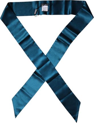 Dolce & Gabbana Womens Silk Scarf Teal - One Size