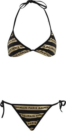 Balmain Bikinis, female, Multicolor, 2XS, Logo Triangle Bikini Top