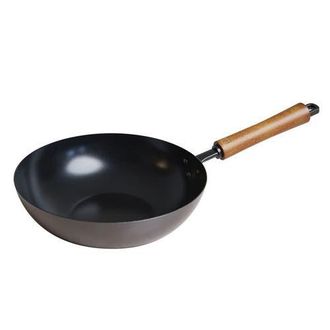 Joyce Chen Carbon Steel Ceramic Nonstick Stir Fry Pan in Black at Nordstrom, Size Medium