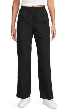 Nike Windrunner Water Repellent High Waist Woven Pants in 010 010 Black/white at Nordstrom, Size Xx-Large