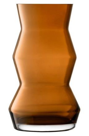 LSA Sculpt Glass Lantern/Vase in Brown/Mocha at Nordstrom
