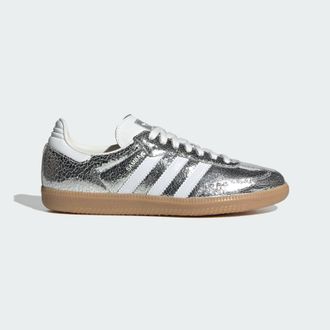 adidas Originals ADIDAS Originals Womens SAMBA OG SHOES - Silver Leather - Size UK 12.5