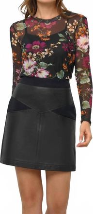 Anatomie Perf Leather Mini Skirt In Black