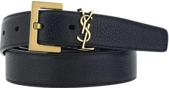 Saint Laurent Belts, male, Black, Size: ONE SIZE Milo Belt