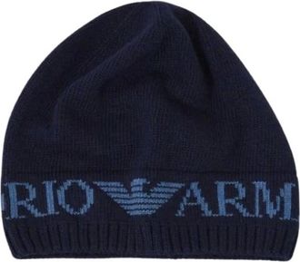 Emporio Armani Set de gorro y bufanda - Accessories - Hombre - Azul - ONE SIZE