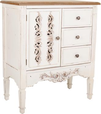 Wanderlust Deco Recibidor De Madera Blanco 70x36x80