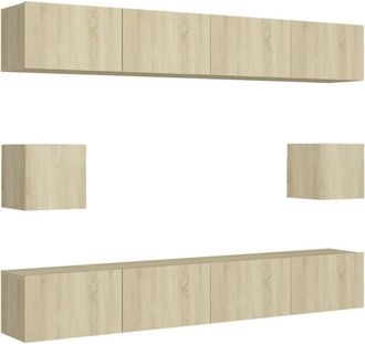 vidaXL Vidaxl - Juego de muebles de salón 6 piezas roble Sonoma