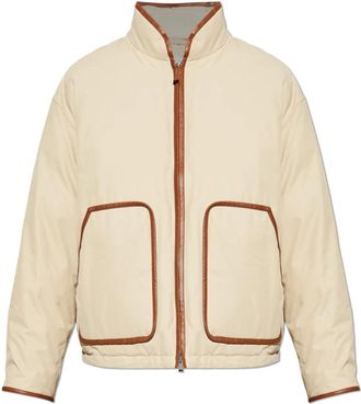 Tod's Down Jacket Met Opstaande Kraag - Heren - Gewatteerde jassen - Beige - M - Katoen - Jassen