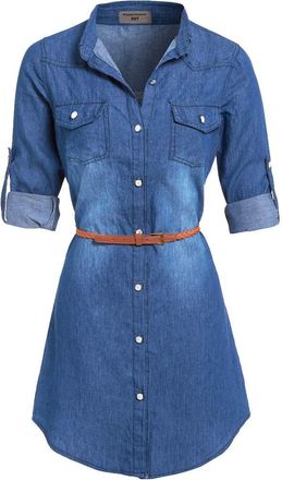SS7 New Denim Blue Shirt Dress Sizes 8-16 (UK - 14, Denim Blue)