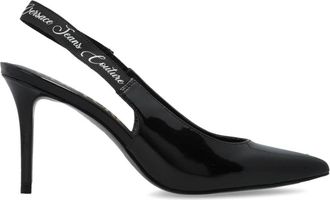 Versace Jeans Couture Schoenen, Dames, Zwart, 38 EU, Leer, Schoenen met hakken