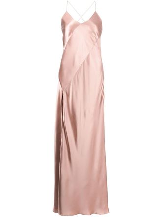 Michelle Mason open-back silk gown - women - Silk - 6 - Pink