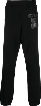 Moschino Zwarte broek - Heren - Sweatpants - Zwart - S - Broeken