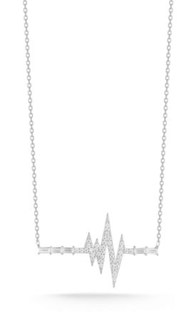 Glaze Jewelry Sterling Silver Heartbeat Necklace