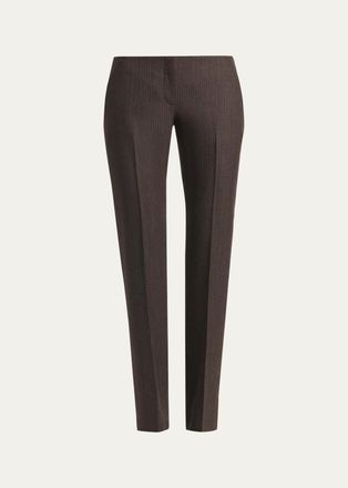 Alexander McQueen Sweetheart Ticking Striped Straight-Leg Pants