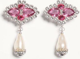 Valentino Garavani Pas Plus Earrings in Metal, Resin, Enamel and Crystals Wo