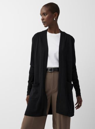 Contemporaine Womens Long flowy open Cardigan Sweater