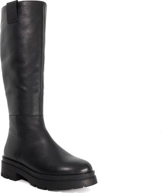 Dune London Womens Ladies Tiger - Chunky Knee High Boots - Black Leather - Size UK 3