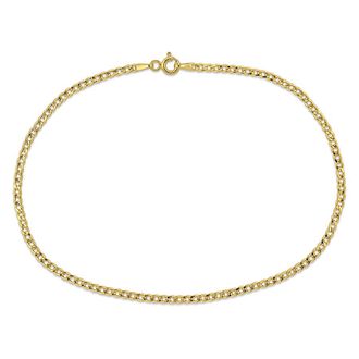 Amour 2.3mm Curb Link Chain Bracelet In 10K Yellow Gold, 10 In