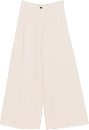 Forte_Forte My Pants Wijde Broek - Dames - Wijde Broeken - Wit - XL - Broeken