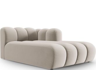 BLOOMINGLOFT Design Chaiselongue Lupine mit Armlehne rechts - Samtbezug